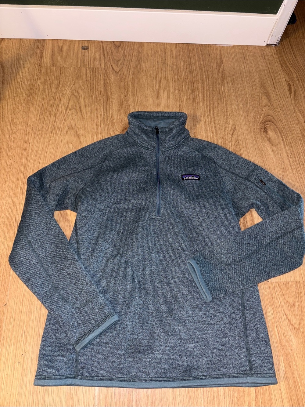 Patagonia Women's Heather Teal Quarter-Zip Fleece Pullover